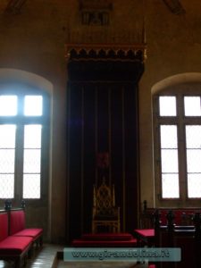 Sala del trono , all' interno del Castello