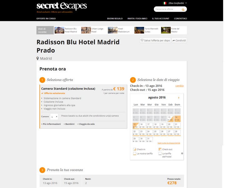 Secret Escapes Hotel Radisson Blu Madrid