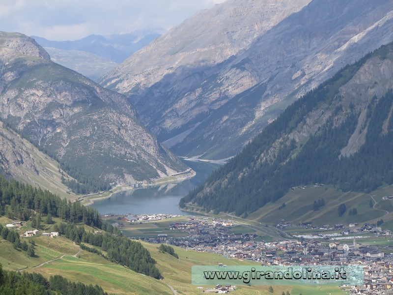 La città di Livigno vista dall' alto