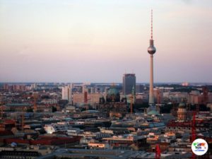 Berlino al tramonto veduta dal Panorama Punkt