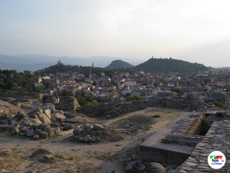 Plovdiv al tramonto dalla Collina di Nebet