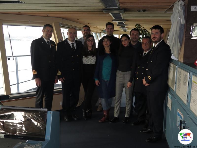 Mini Crociera Corsica Ferries, il Comandante e lo staff di comando della nave