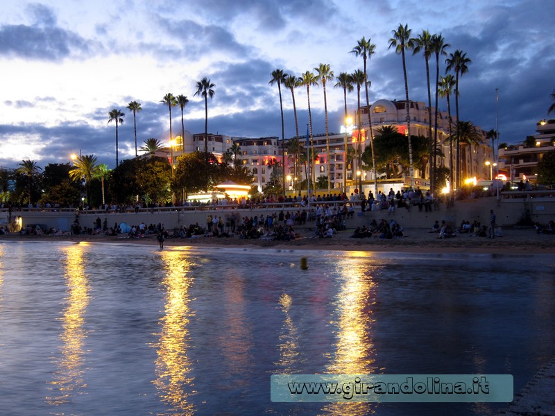 Tramonto sulla Croisette di Cannes