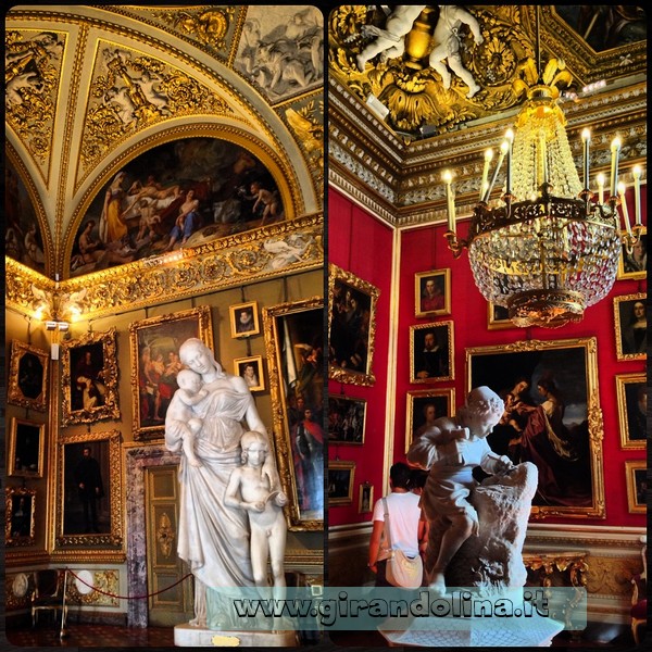 Le sale all' interno di Palazzo Pitti, gli appartamenti dei Granduchi