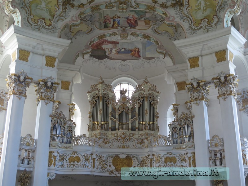 L'organo interno della Wieskirche