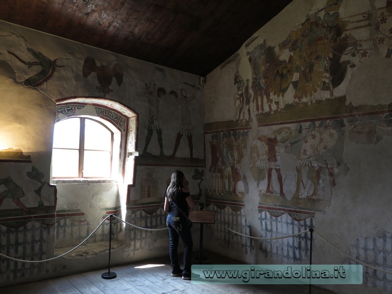 Castello di Avio, gli affreschi della Casa delle Guardie