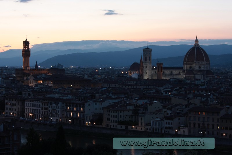 Firenze al tramonto dal Piazzale Michelangelo