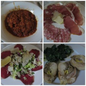 Il nostro menù al ristorante di Villa La Borghetta