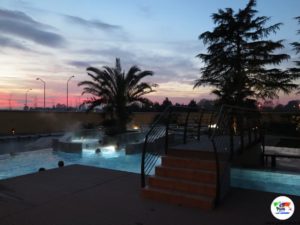 Le piscine dell' Asmana di Firenze al tramonto