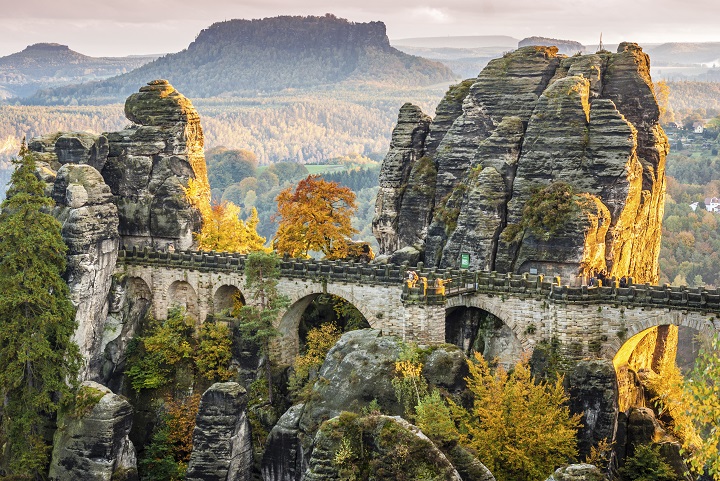 Bastei bridge at a fall sunset (ph skyscanner)