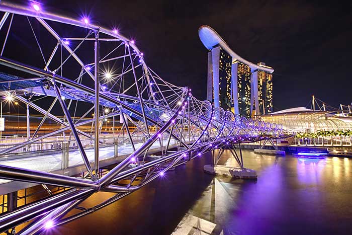 Ponte Hélix, Marina Bay, Singapore (ph skyscanner)