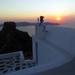 Santorini - tramonto alla Rocca di Skaros