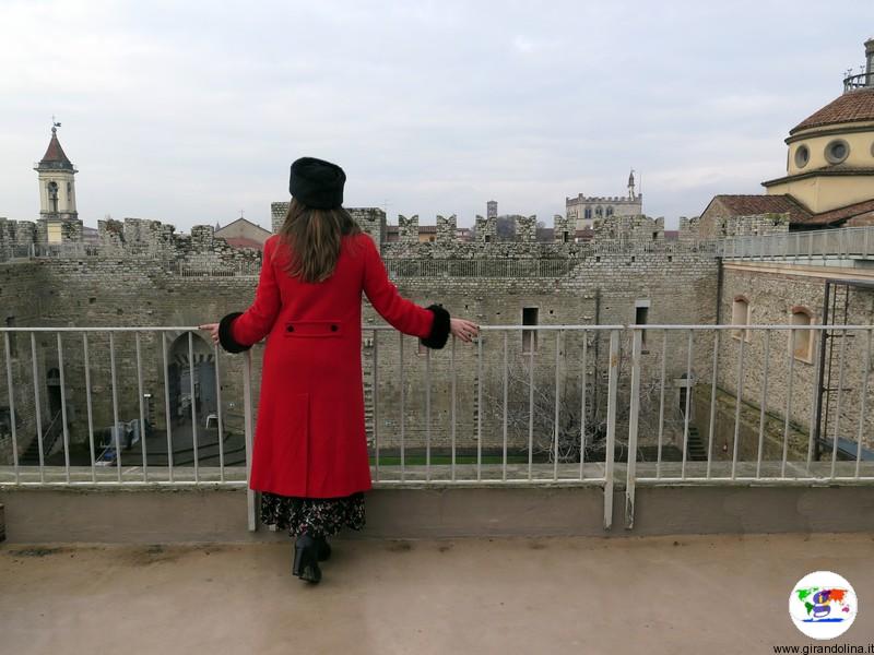 Il Castello dell'Imperatore a Prato , il panorama dal camminamento merlato