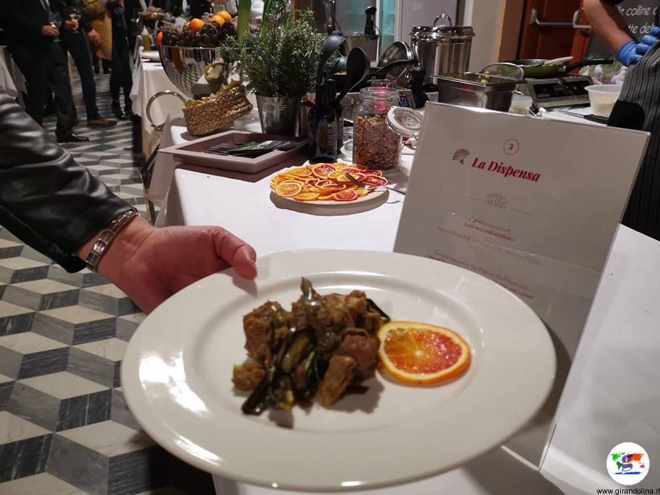 Tasting Montecatini, agnello con carciofi proposti da La Dispensa