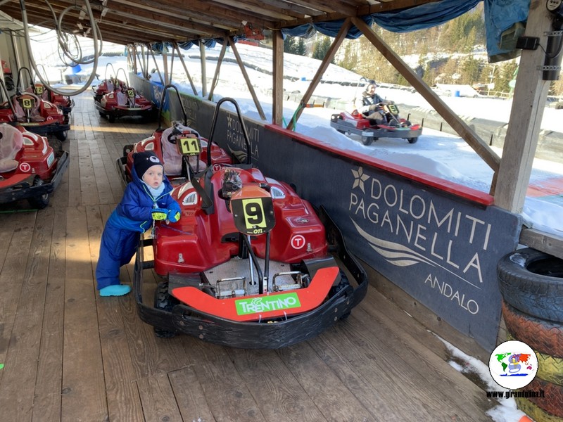 Settimana bianca ad Andalo, il go kart sulla neve