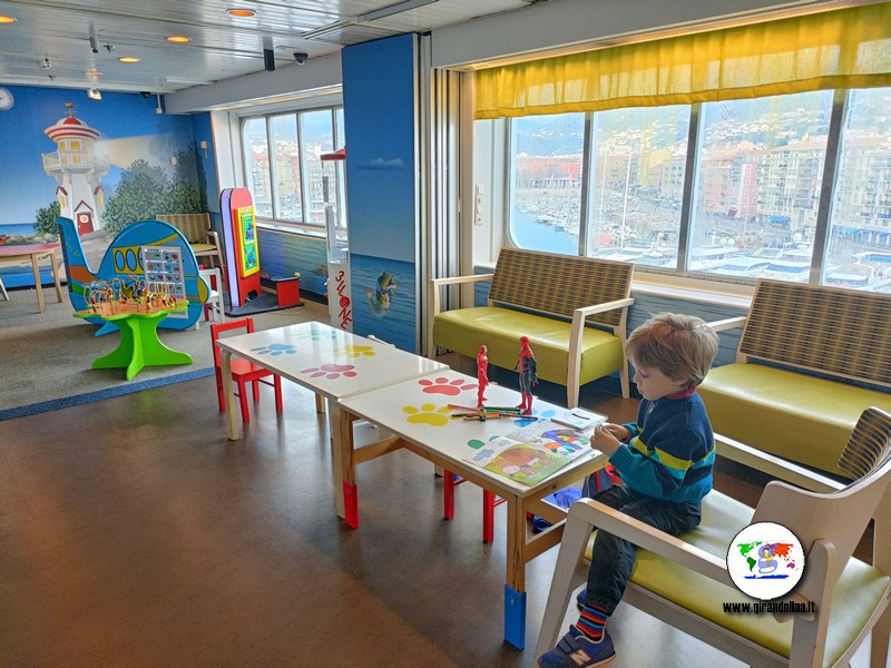 Capodanno con i bambini  nella Mini Crociera Corsica Ferries, Lorenzo nella Family Room